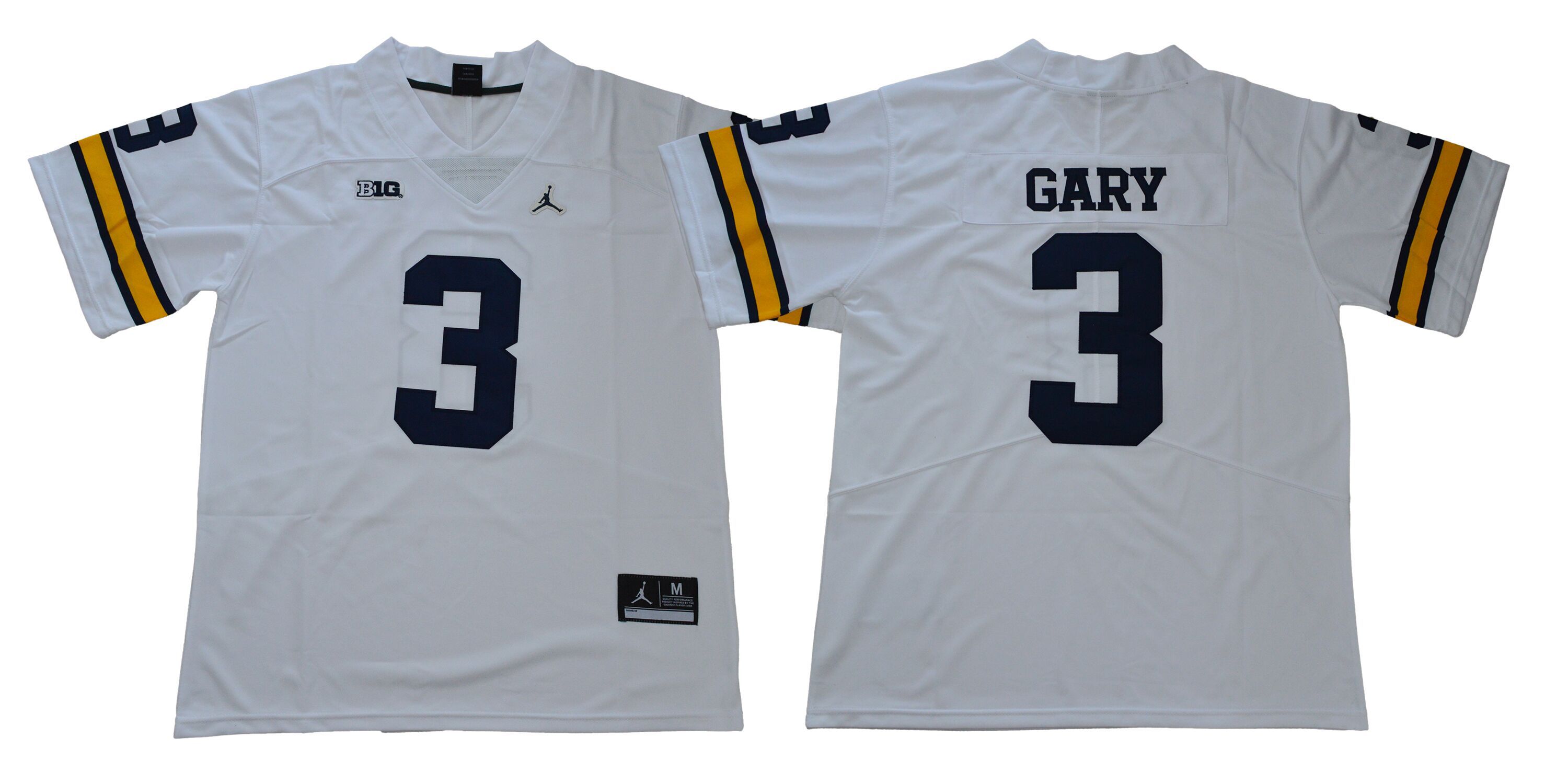 Men Michigan Wolverines #3 Gary Legend White NCAA Jerseys